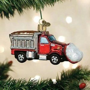 Snow Plow Old World Christmas Glass Ornament